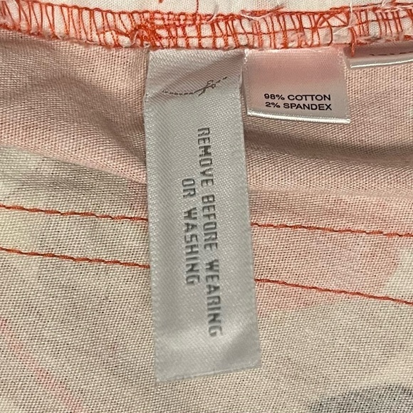 Ann Taylor LOFT CORAL, BROWN, Floral Capris Pants size‎ 6 NEW WITHOUT TAGS - Picture 5 of 9